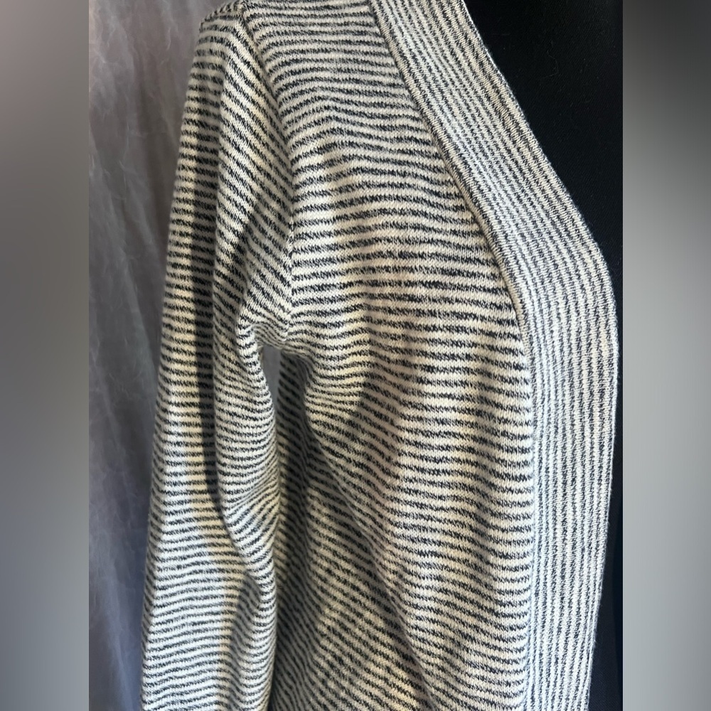LOFT blue & white striped duster cardigan - Picture 3 of 6